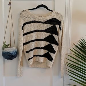 Loose knit abstract sweater